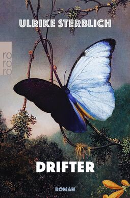 Cover "Drifter" von Ulrike Sterblich (Fantasybild: großer Schmetterling in der Mitte des Fotos, dahinter Waldlandschaft)