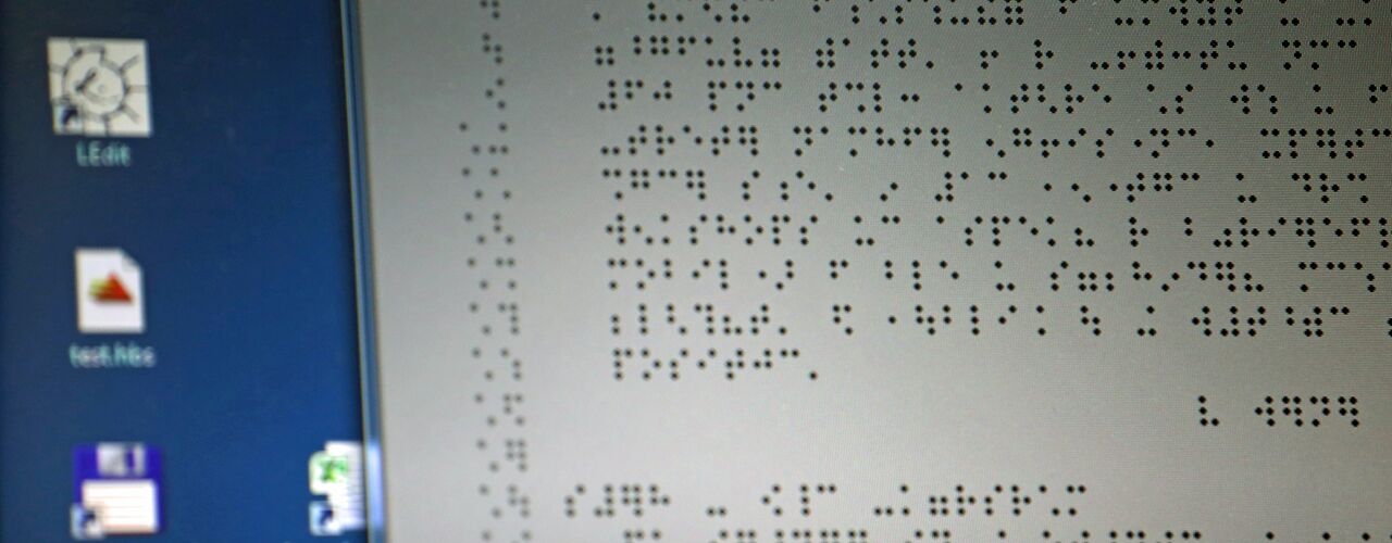 Brailleschrift auf dem Bildschirm