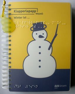 Cover des Ringbuches "Klapperlapapp - Winter ist ..." (ein Schneemann)